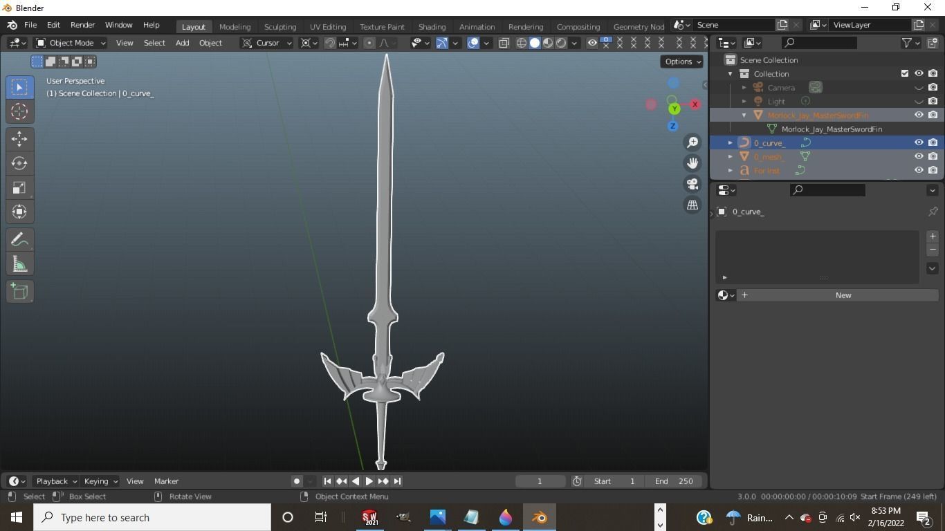 Master Sword from Zelda 3D model_2