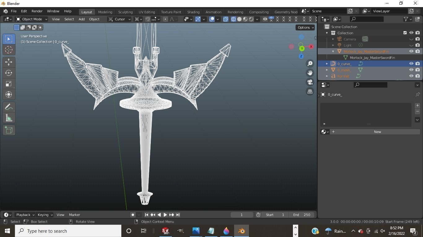 Master Sword from Zelda 3D model_9
