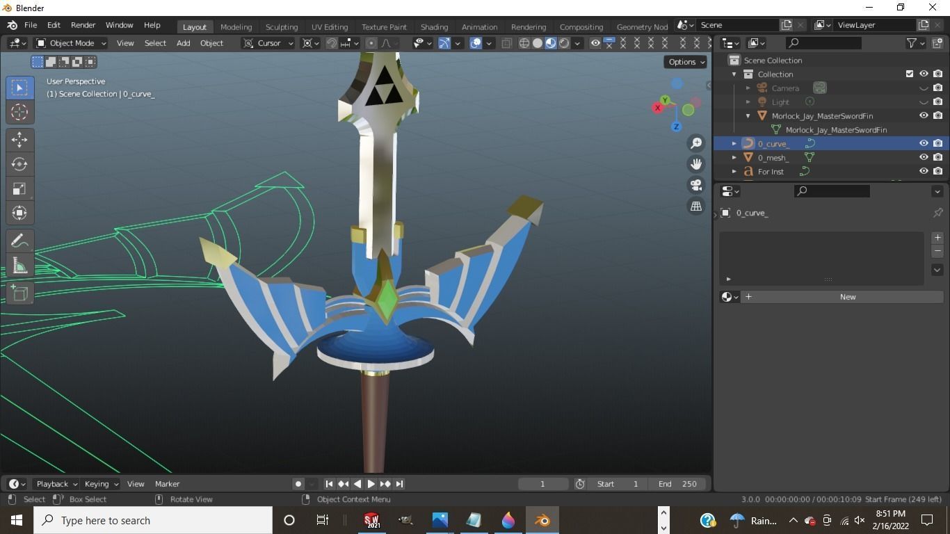 Master Sword from Zelda 3D model_11