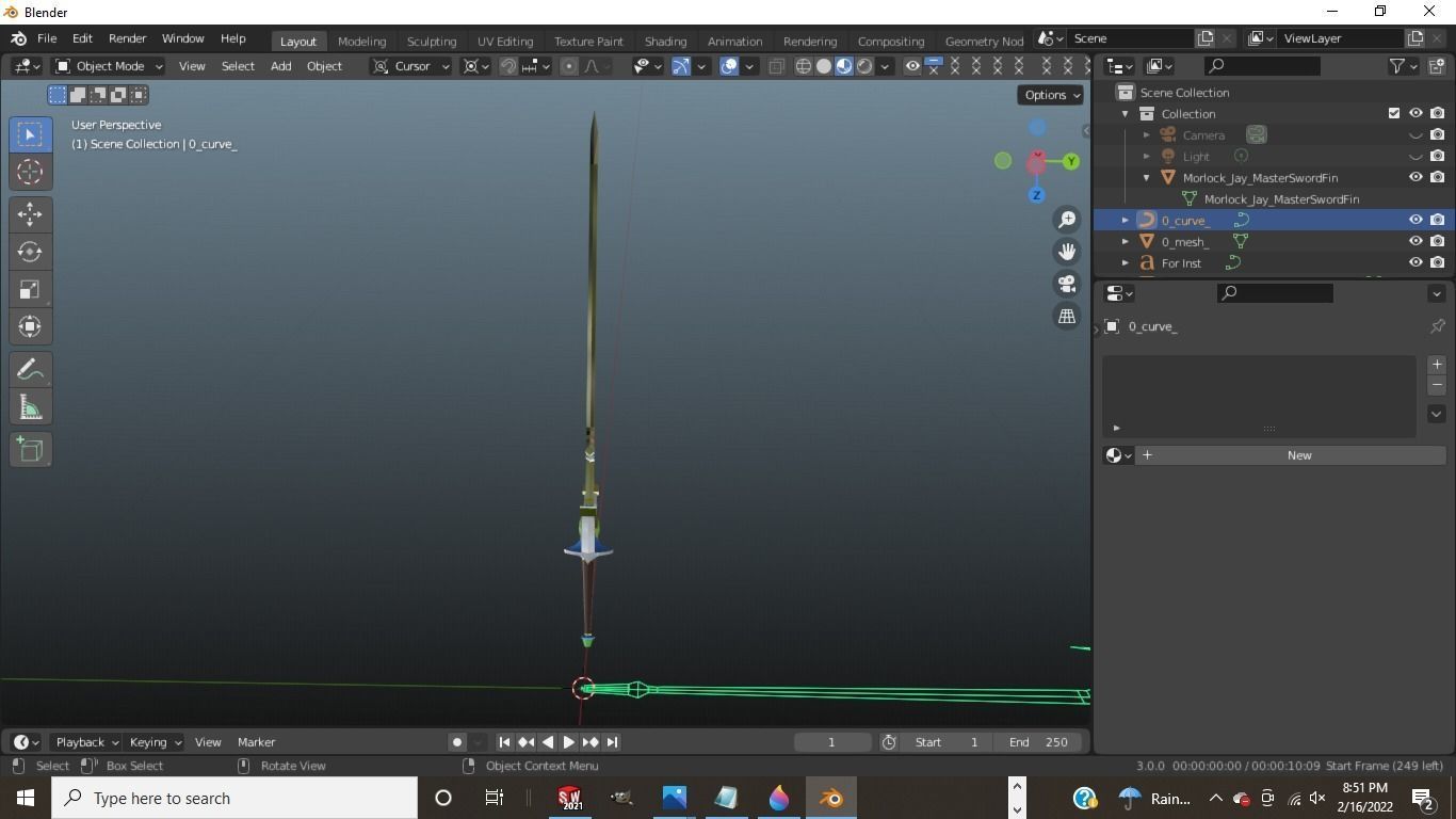 Master Sword from Zelda 3D model_6