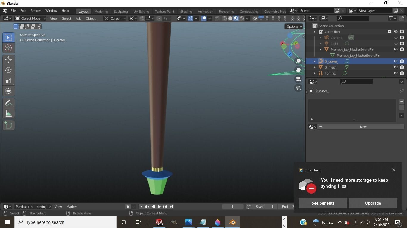 Master Sword from Zelda 3D model_3