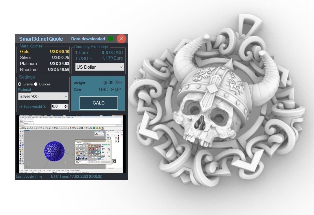 Viking pendant 3D print model_10