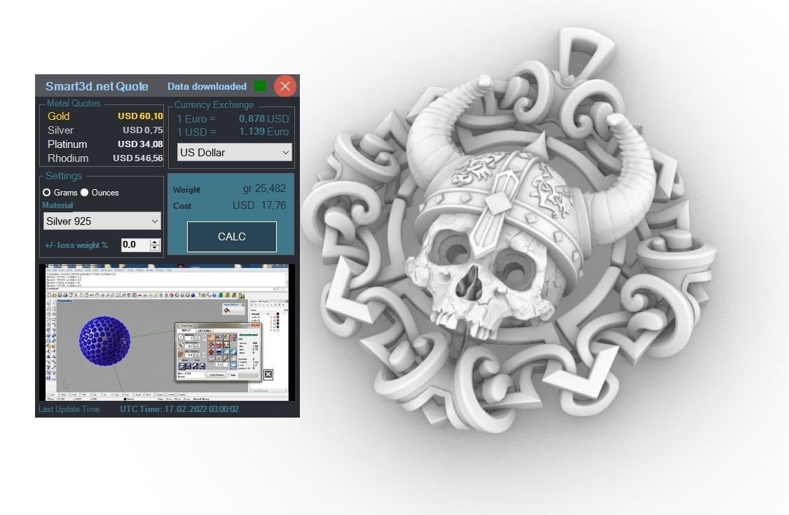 Viking pendant 3D print model_12