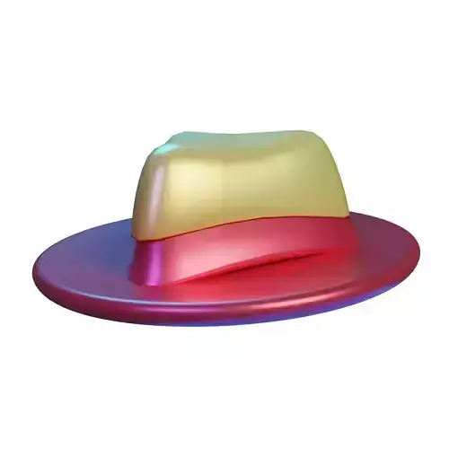 Flan 3D Model gold hat