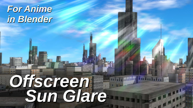 For Anime in Blender - Offscreen Sun Glare 3D model