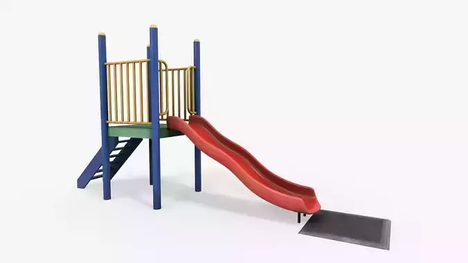 Playground Slide Low-poly 3D model