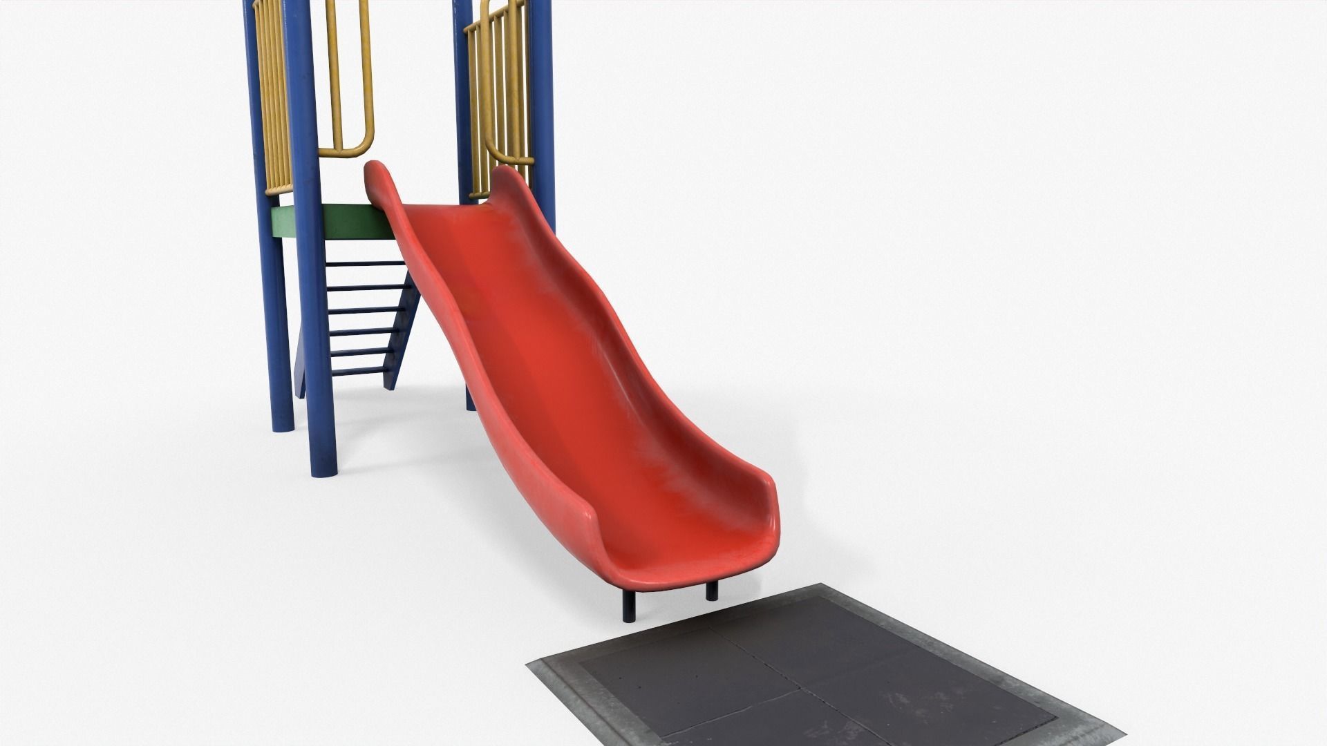 Playground Slide Low-poly 3D model_3