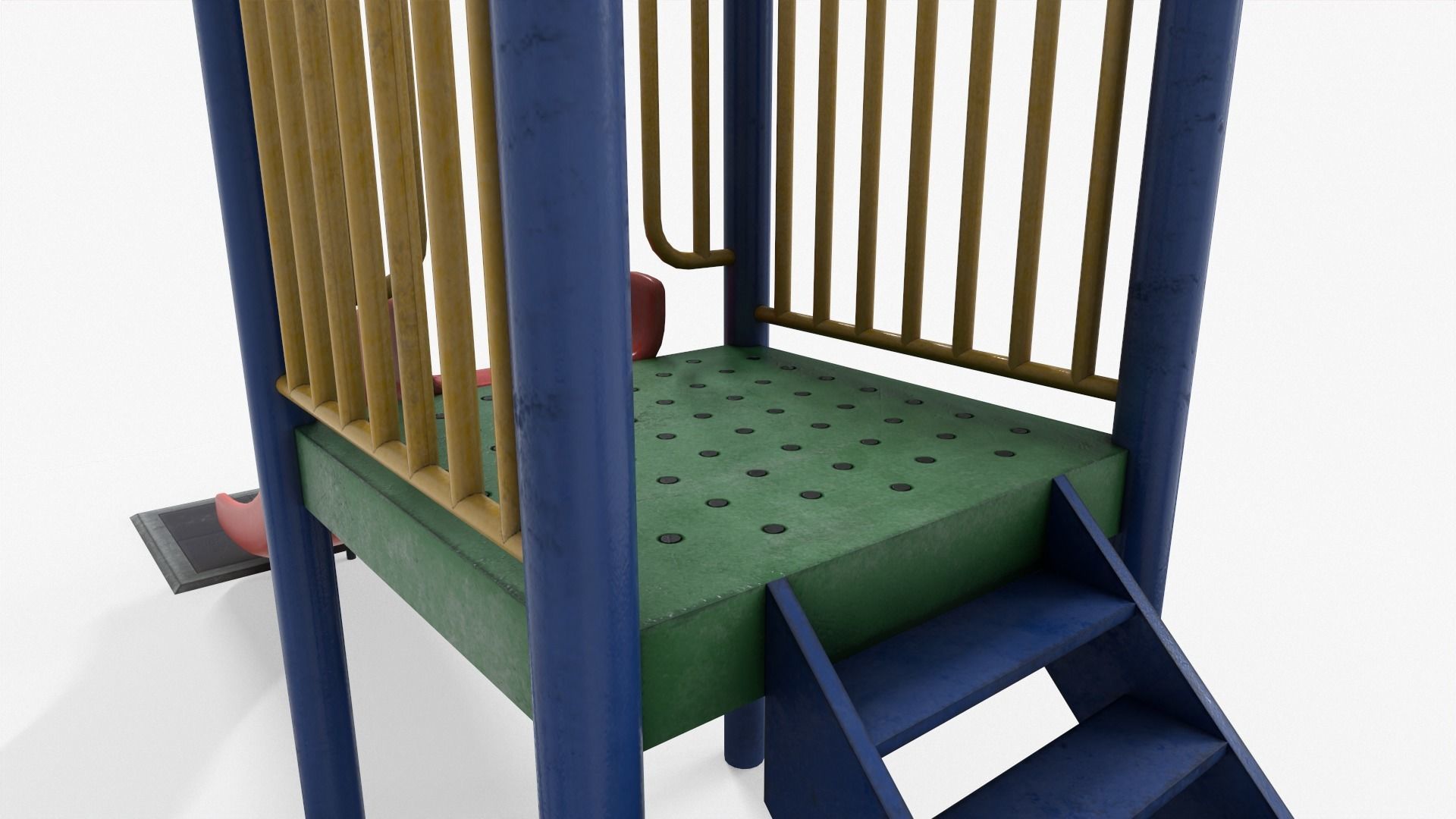 Playground Slide Low-poly 3D model_5