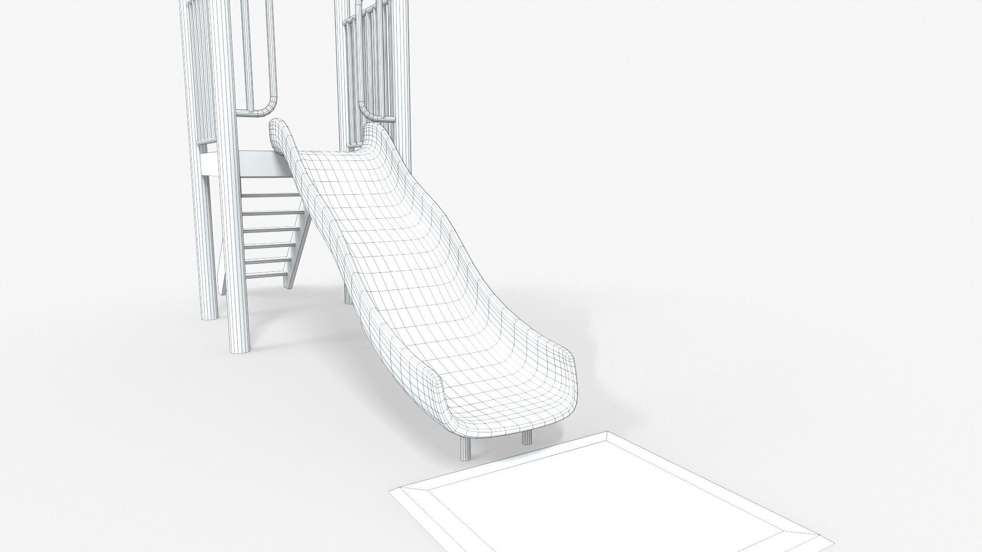 Playground Slide Low-poly 3D model_8