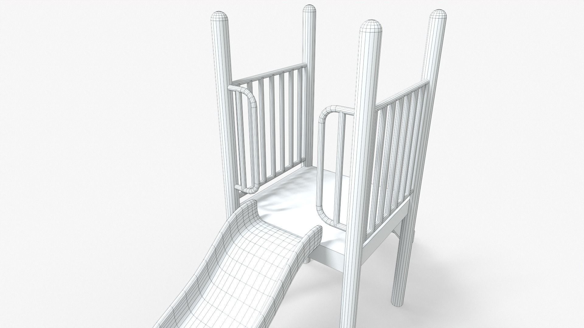 Playground Slide Low-poly 3D model_9