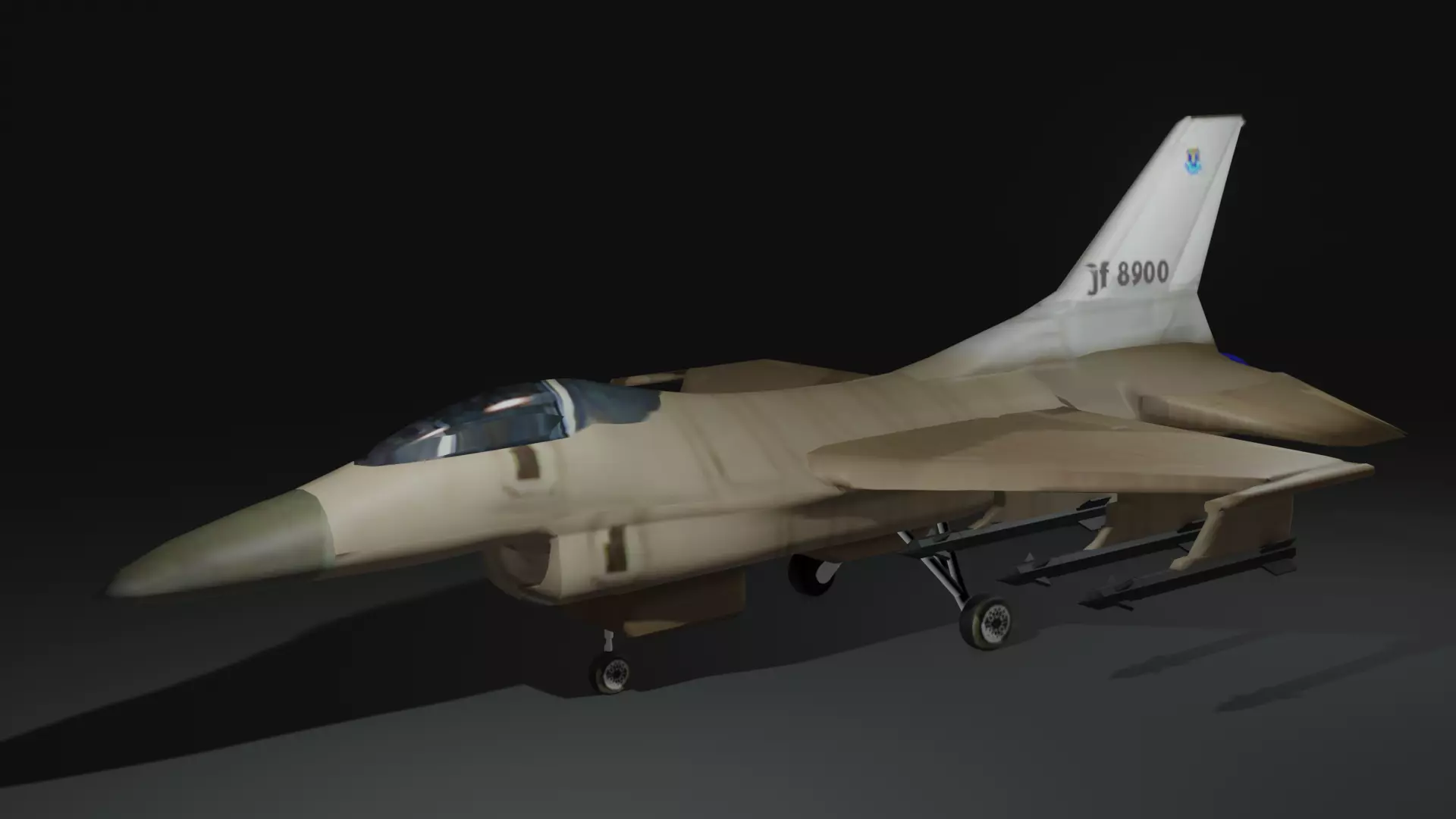 3D model Low Poly F-16 Fighter Jet VR / AR / low-poly | CGTrader