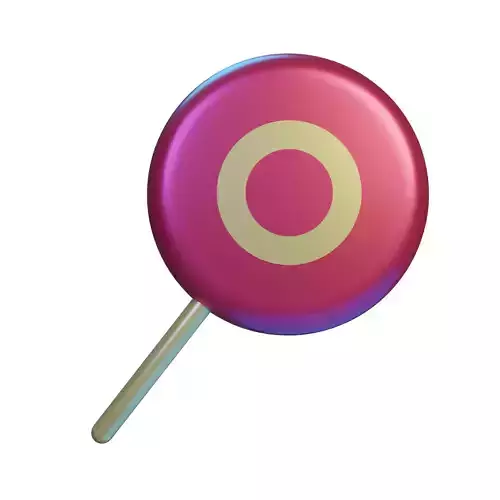 Lolipop 3D Model lollipop on stick