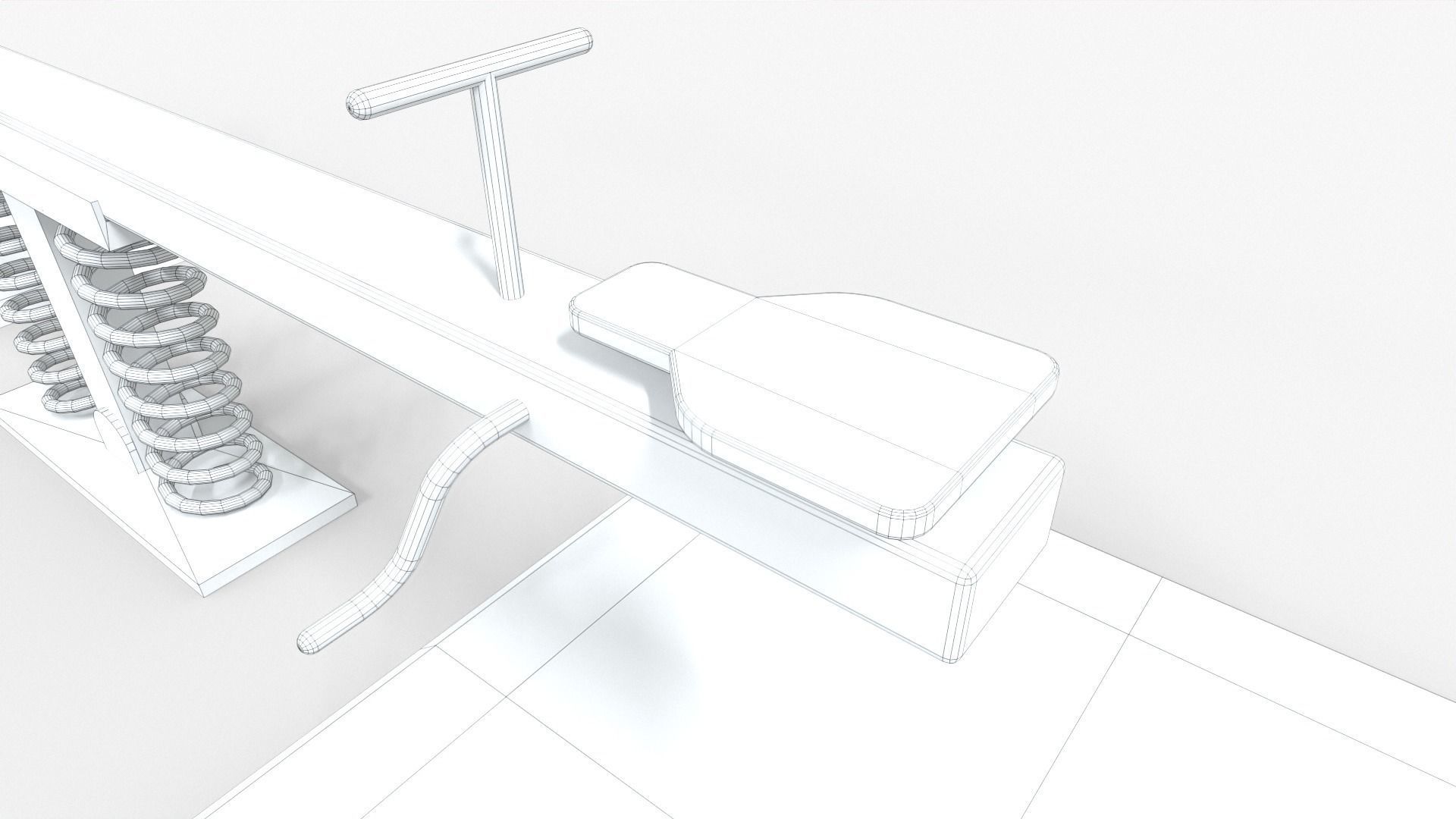 See-saw playground Low-poly 3D model_7