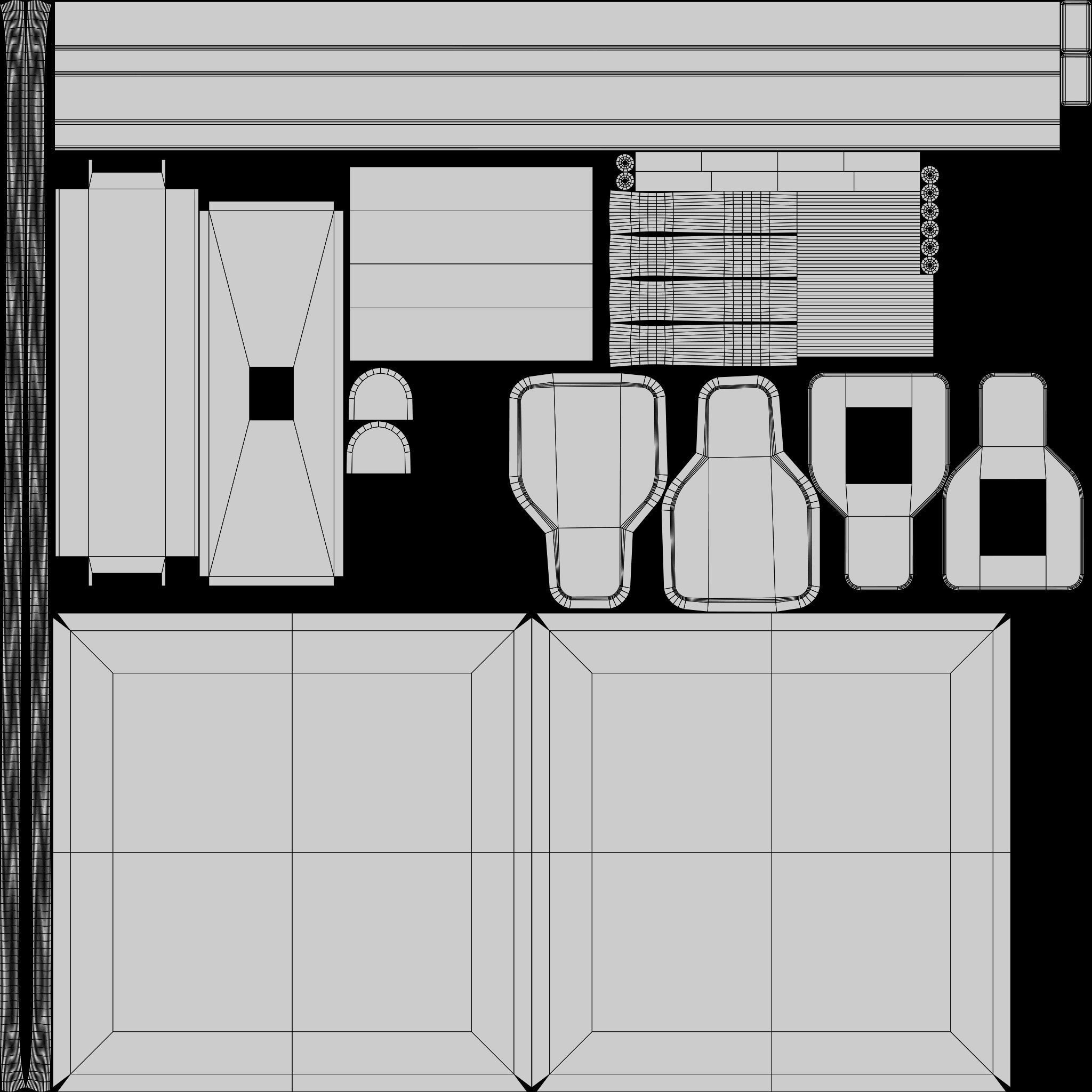 See-saw playground Low-poly 3D model_9