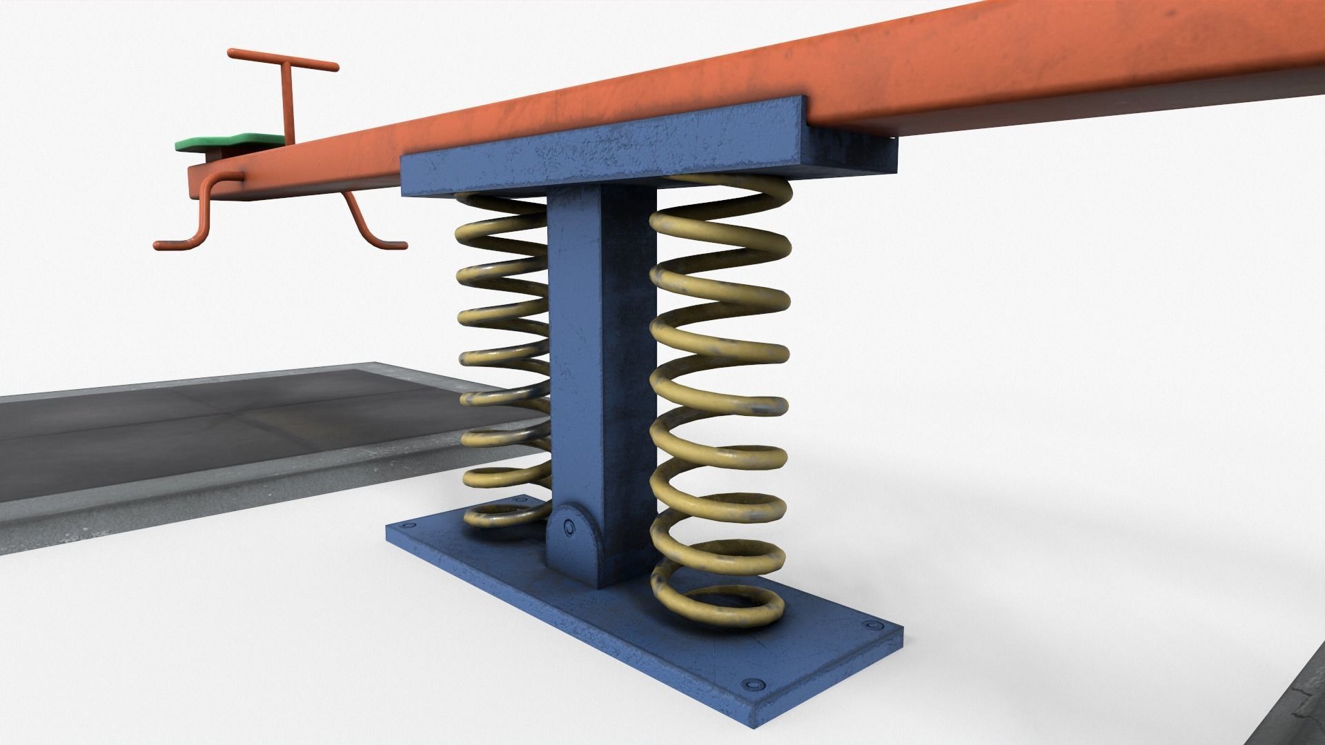 See-saw playground Low-poly 3D model_3