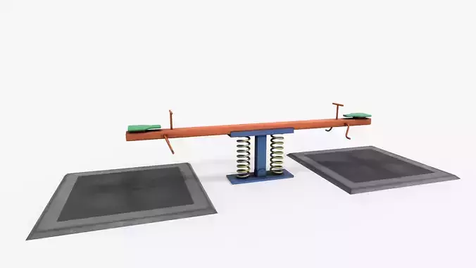 See-saw playground Low-poly 3D model