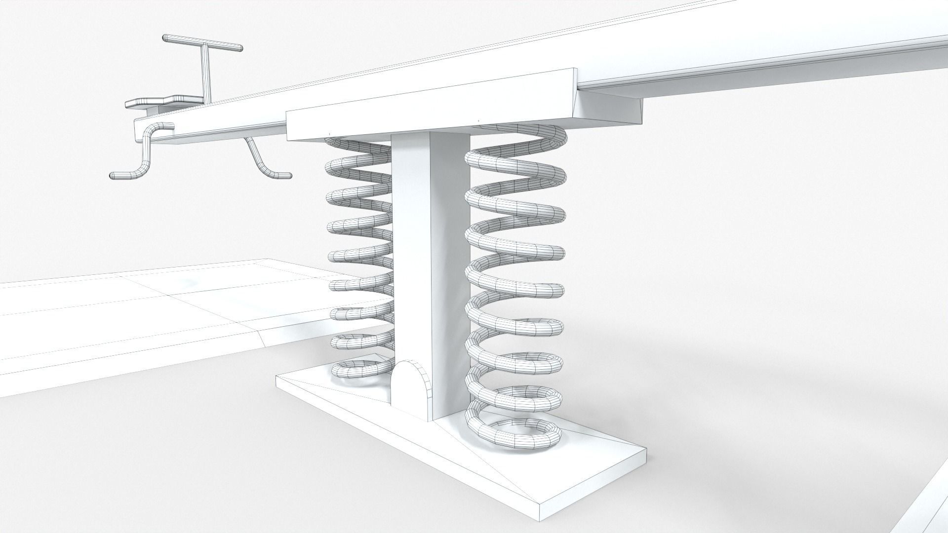 See-saw playground Low-poly 3D model_6