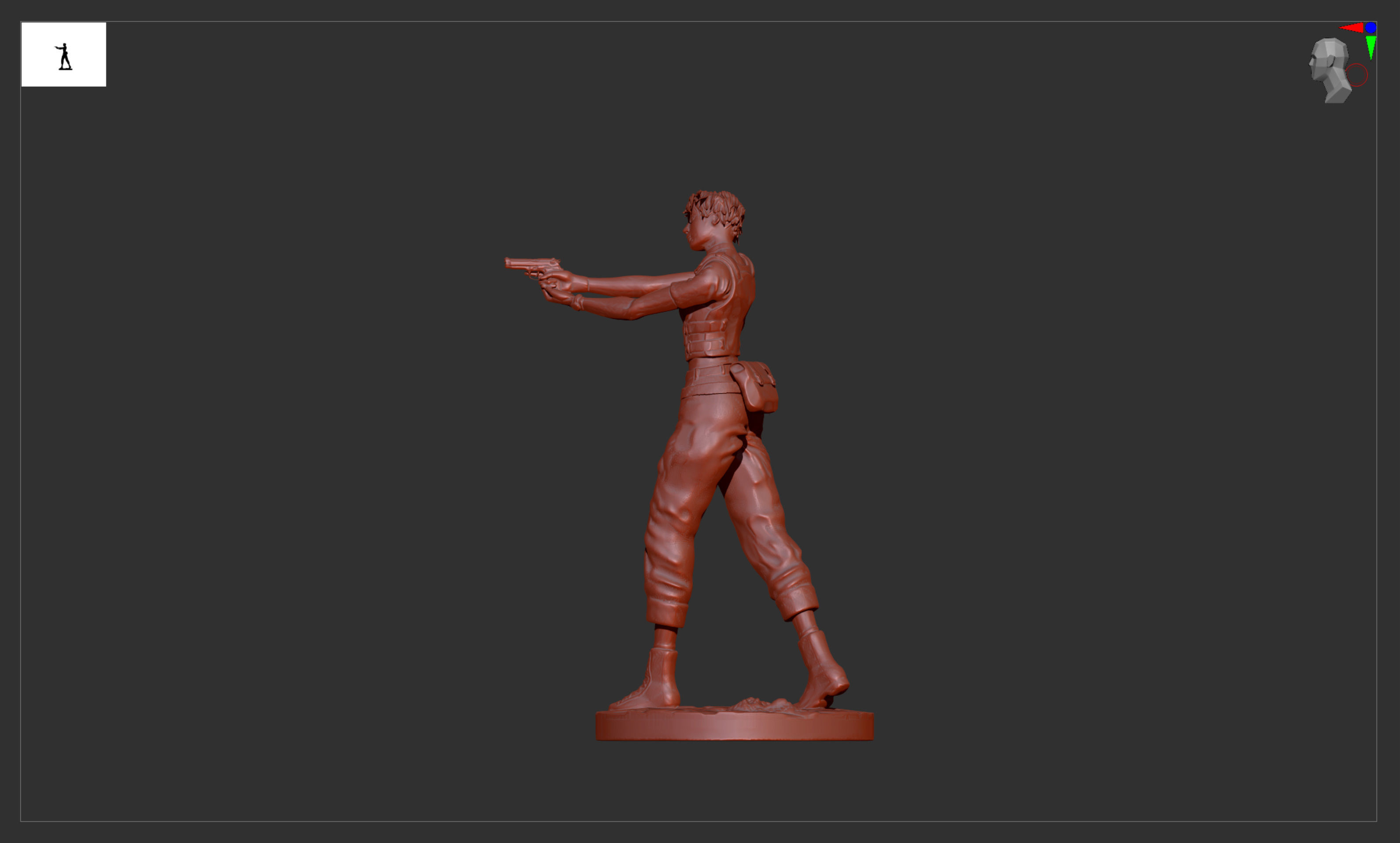 Resident Evil Rebecca Chambers aiming 3D print model_10