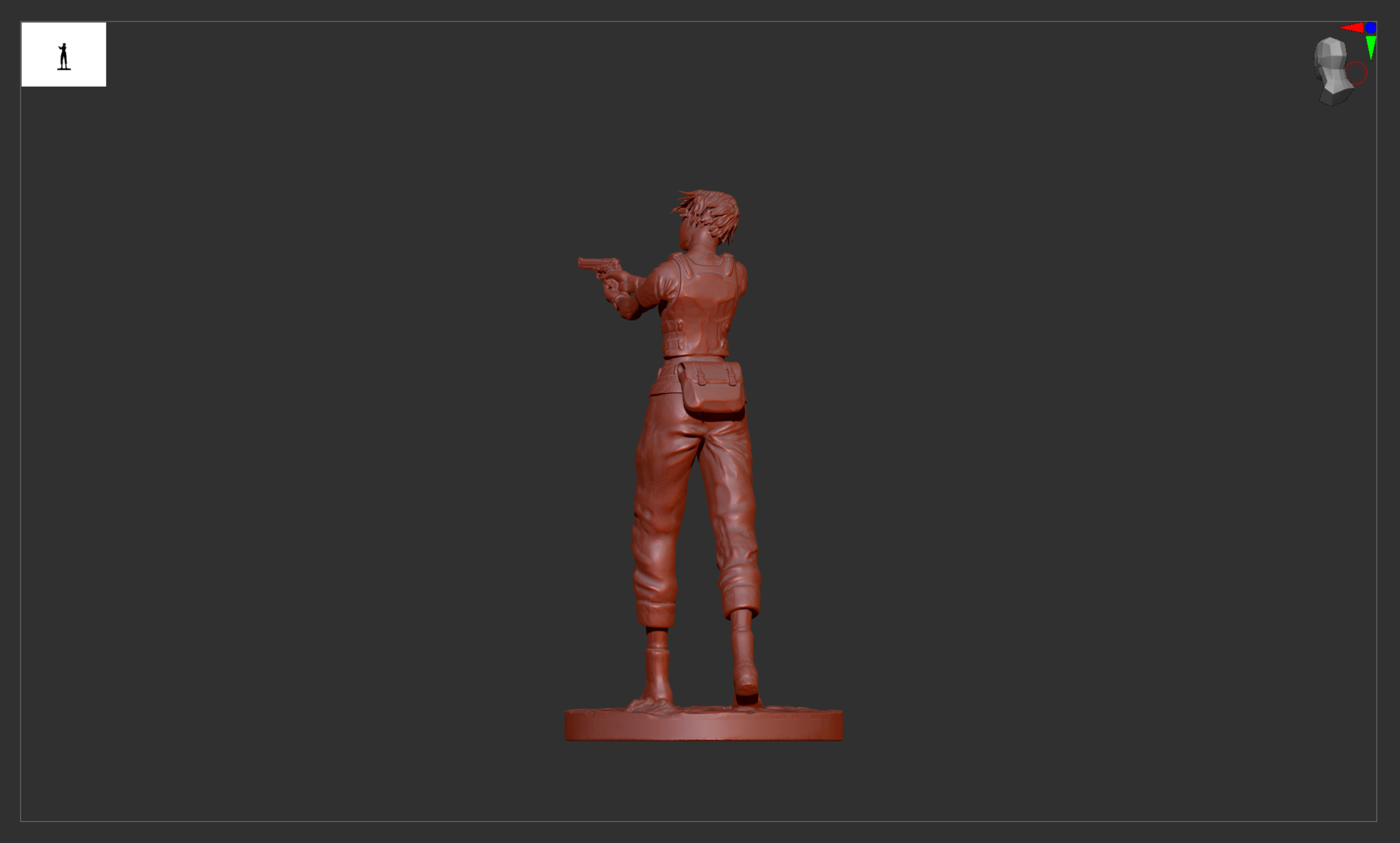 Resident Evil Rebecca Chambers aiming 3D print model_9