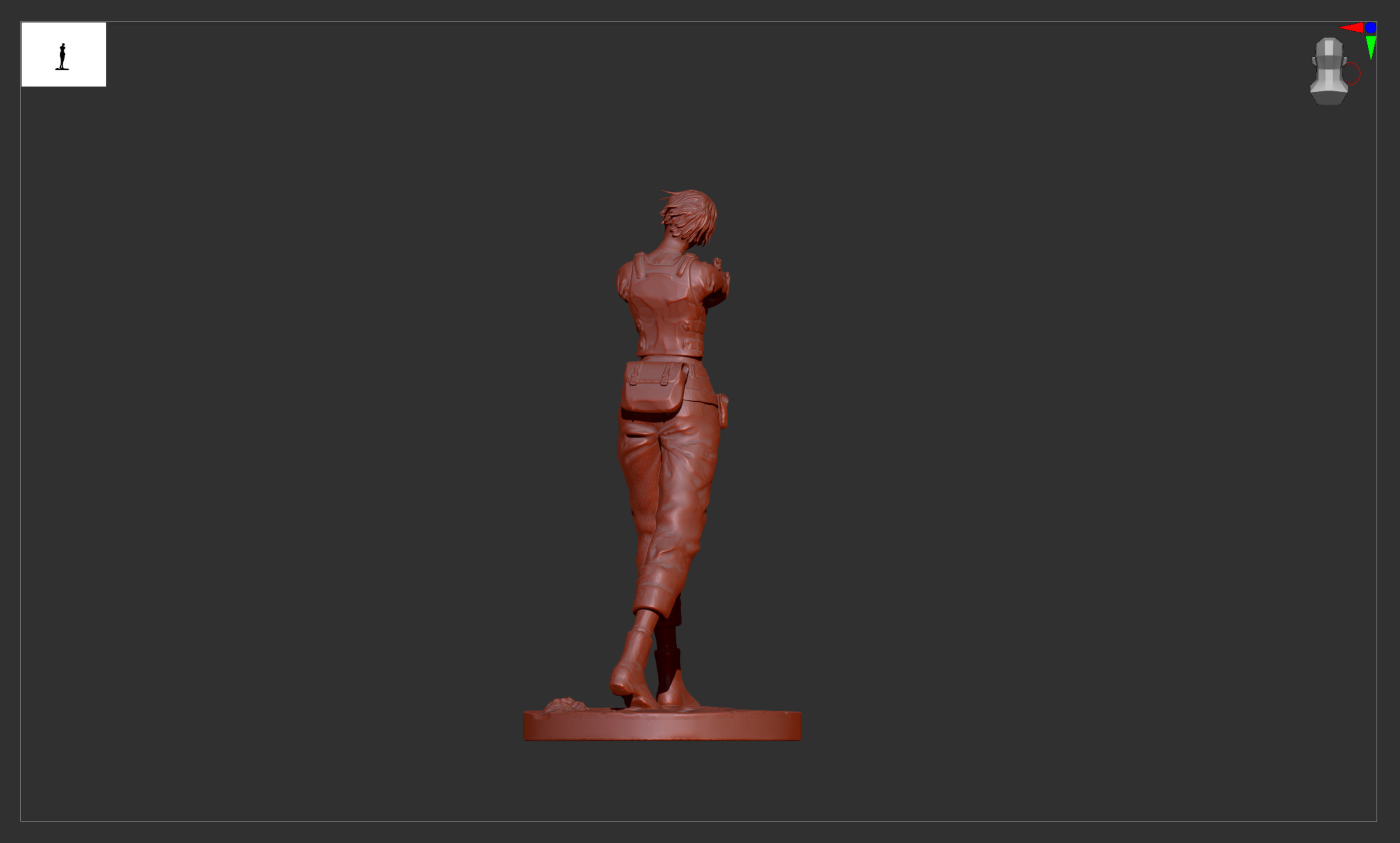 Resident Evil Rebecca Chambers aiming 3D print model_8