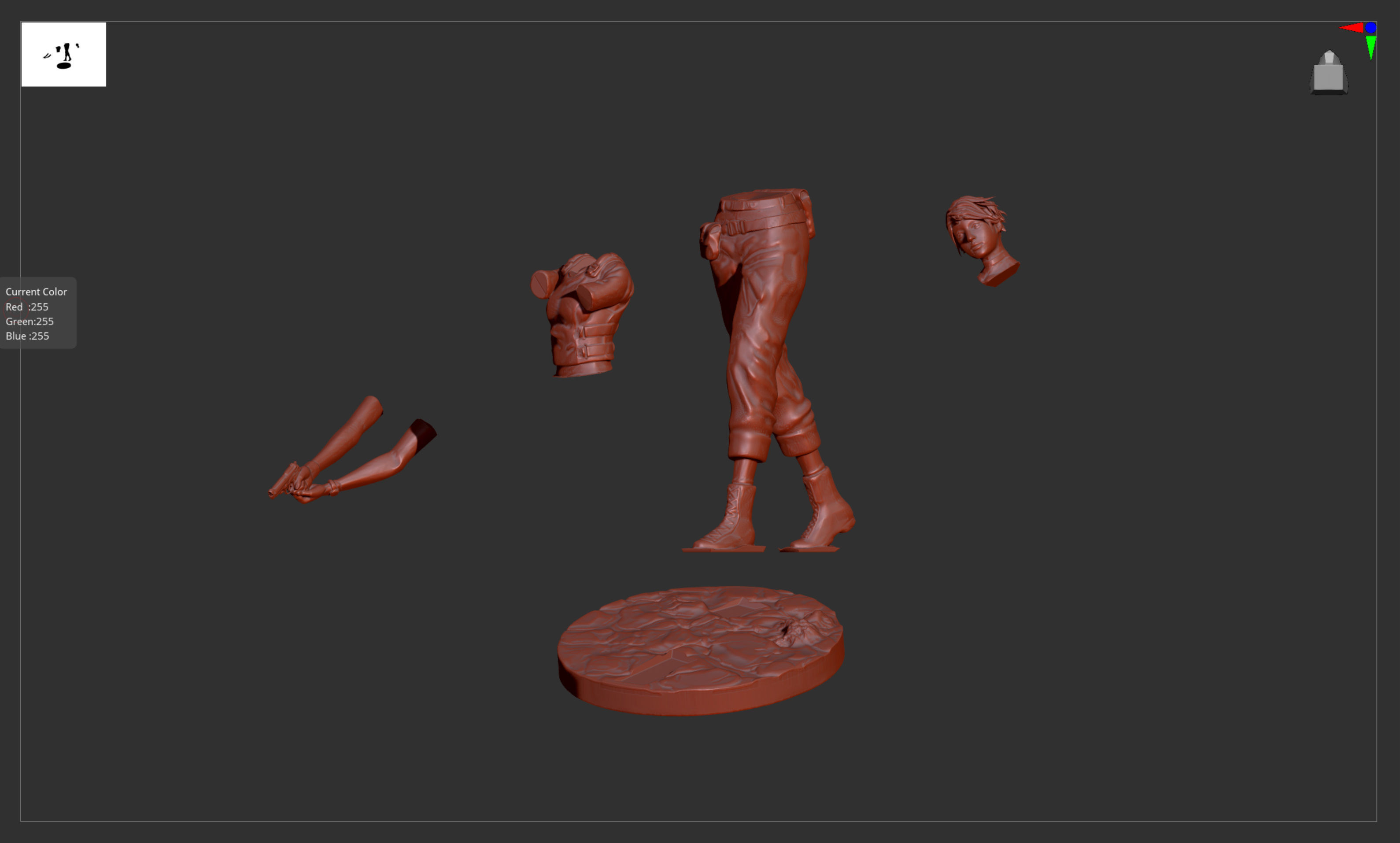 Resident Evil Rebecca Chambers aiming 3D print model_3