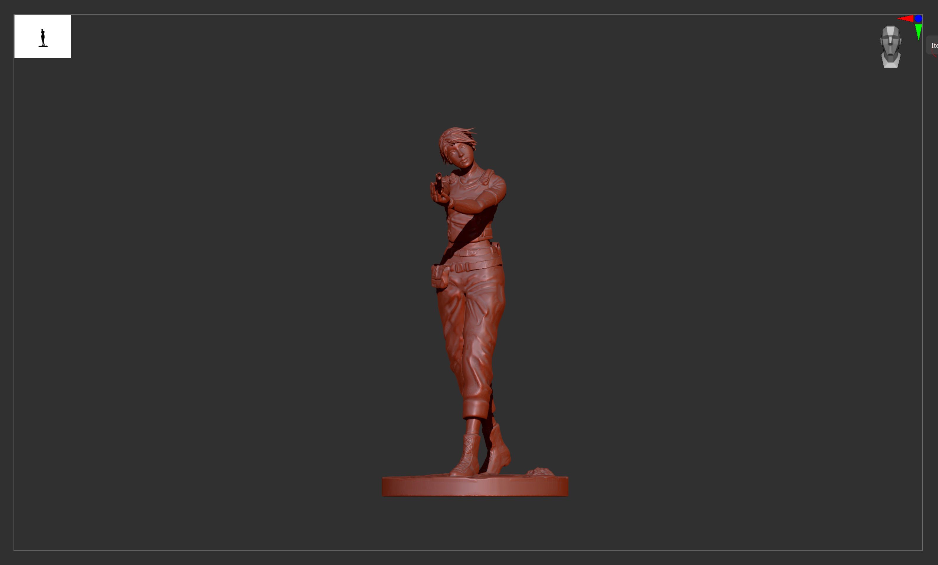 Resident Evil Rebecca Chambers aiming 3D print model_4