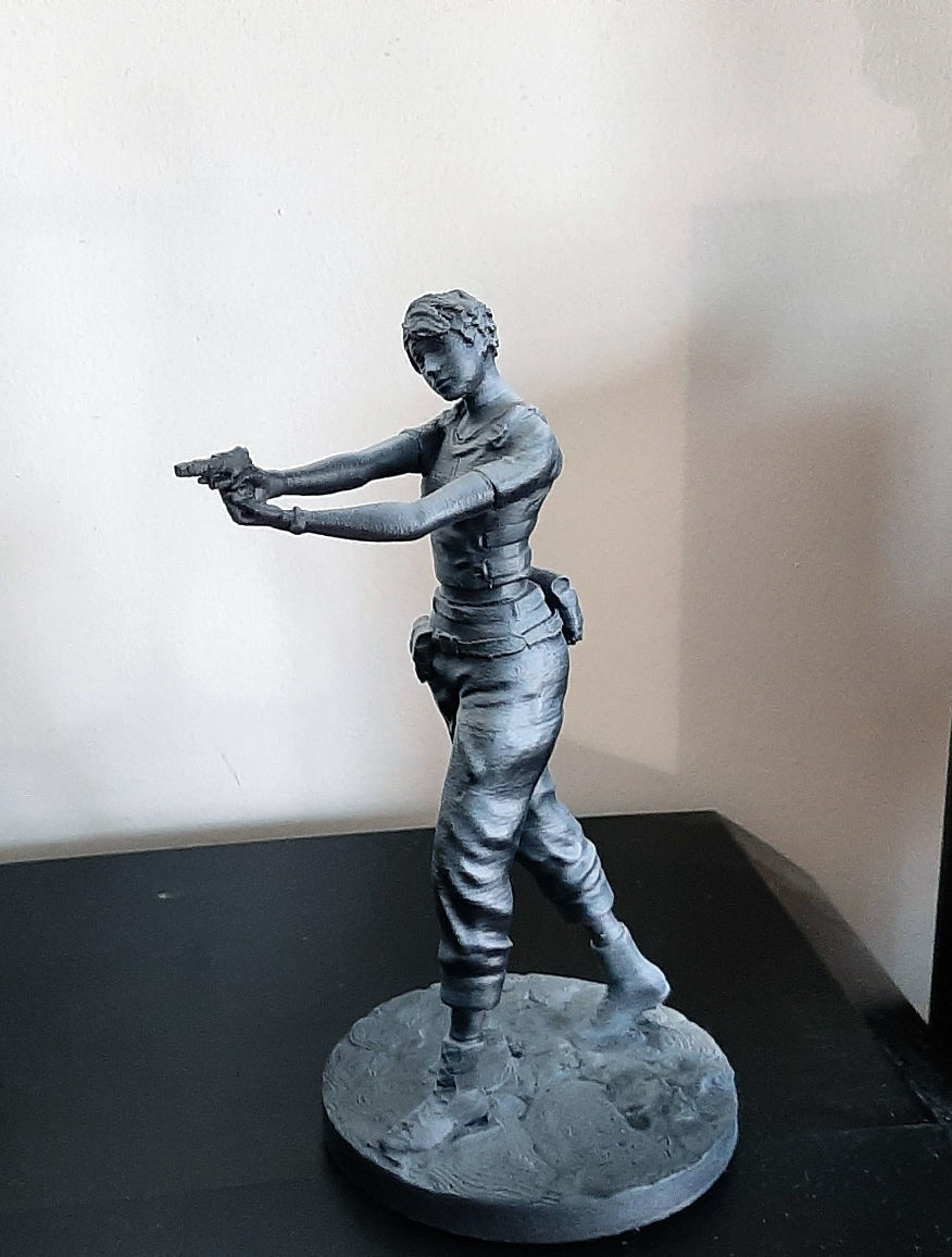 Resident Evil Rebecca Chambers aiming 3D print model_18