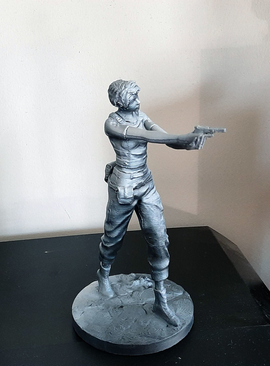Resident Evil Rebecca Chambers aiming 3D print model_2