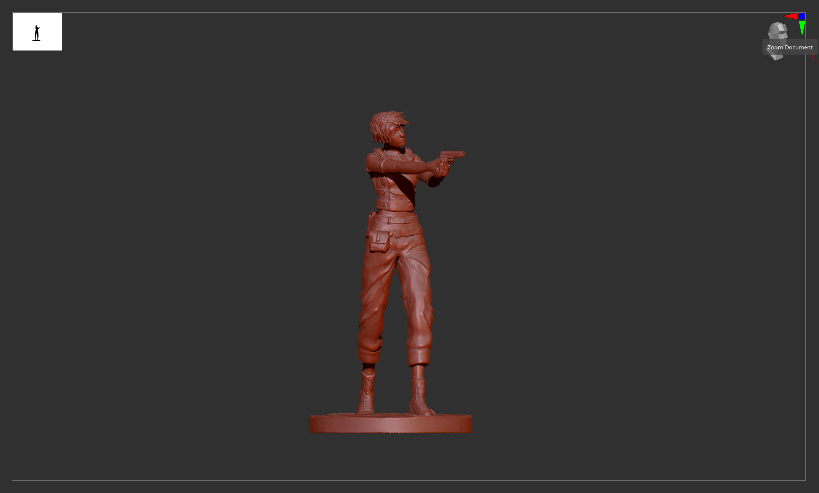Resident Evil Rebecca Chambers aiming 3D print model_5