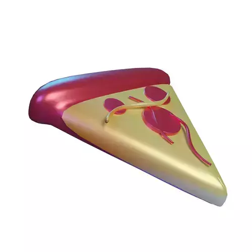 Pizza 3D Model slice of Low-poly 3D model