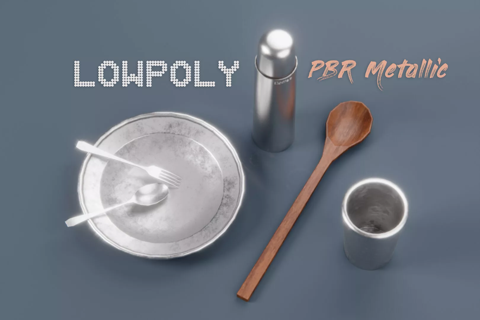 Camping Dinnerware Free low-poly 3D model