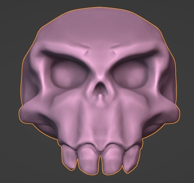 Skull Low-poly 3D model_1