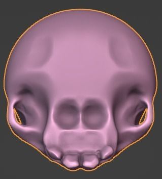 Skull Low-poly 3D model_4