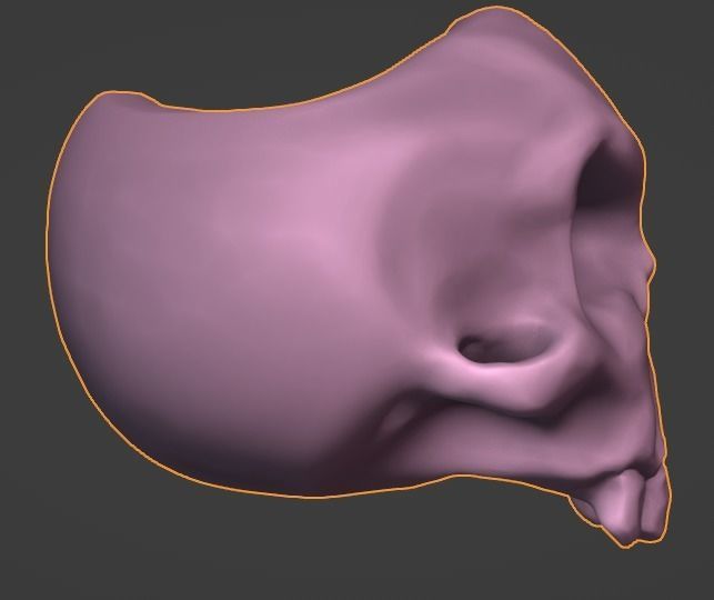 Skull Low-poly 3D model_2