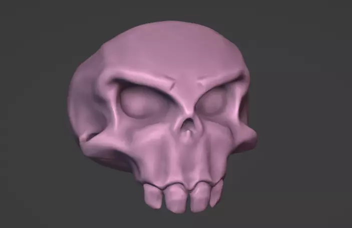 Skull Low-poly 3D model_0