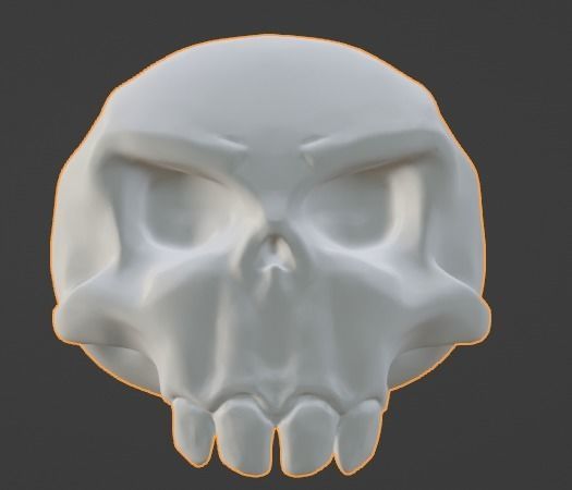 Skull Low-poly 3D model_5