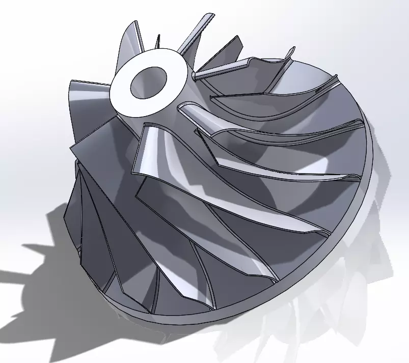 impeller turbine blade Free low-poly 3D model_0