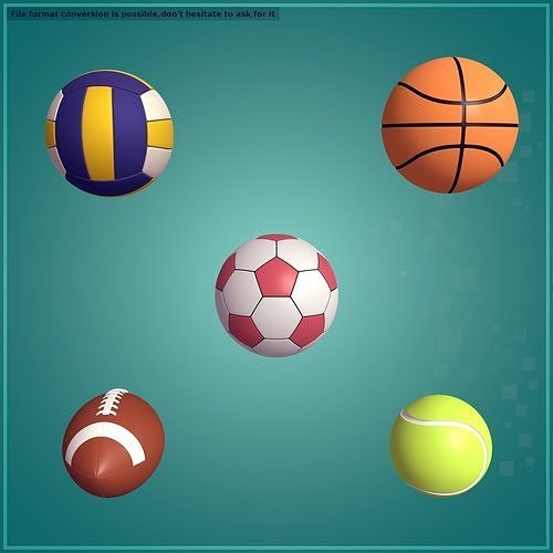 Balls Pack  Low-poly 3D model