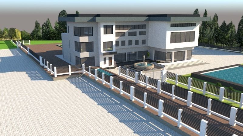 Luxury Mansion 3D model_1