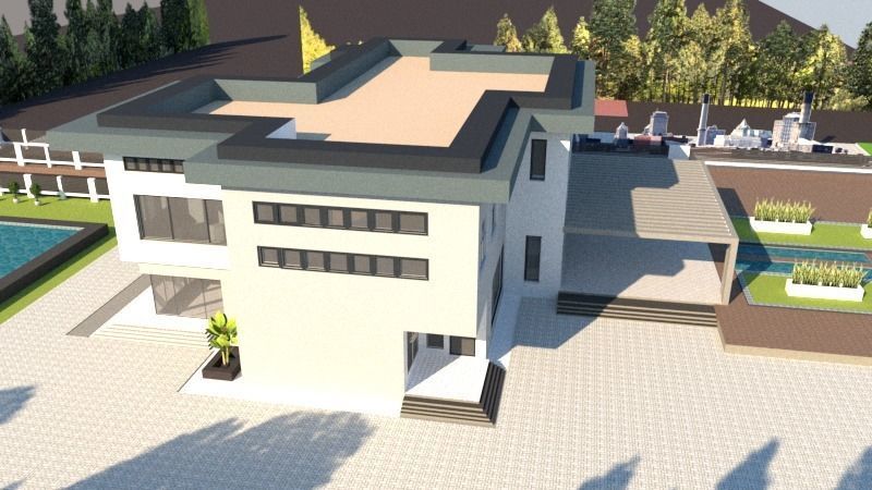 Luxury Mansion 3D model_2