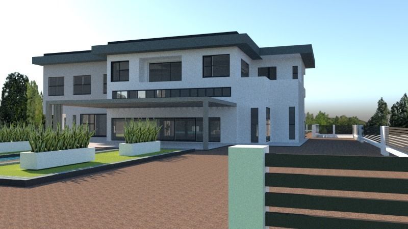 Luxury Mansion 3D model_15