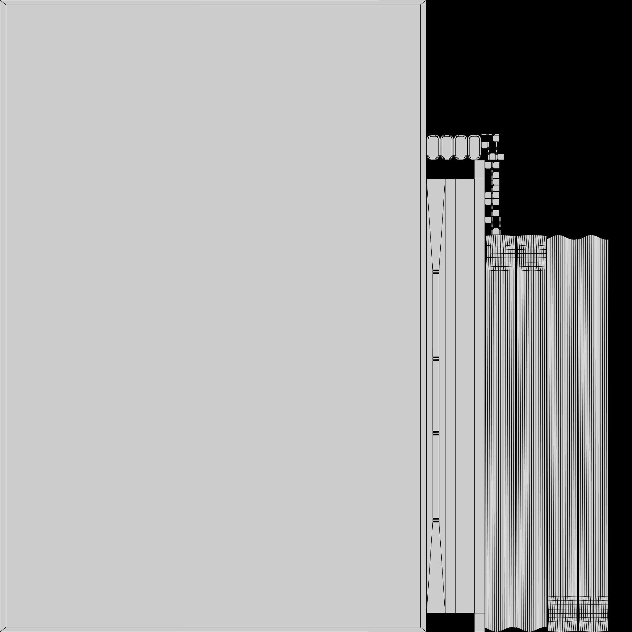 Swing Set Low-poly 3D model_11