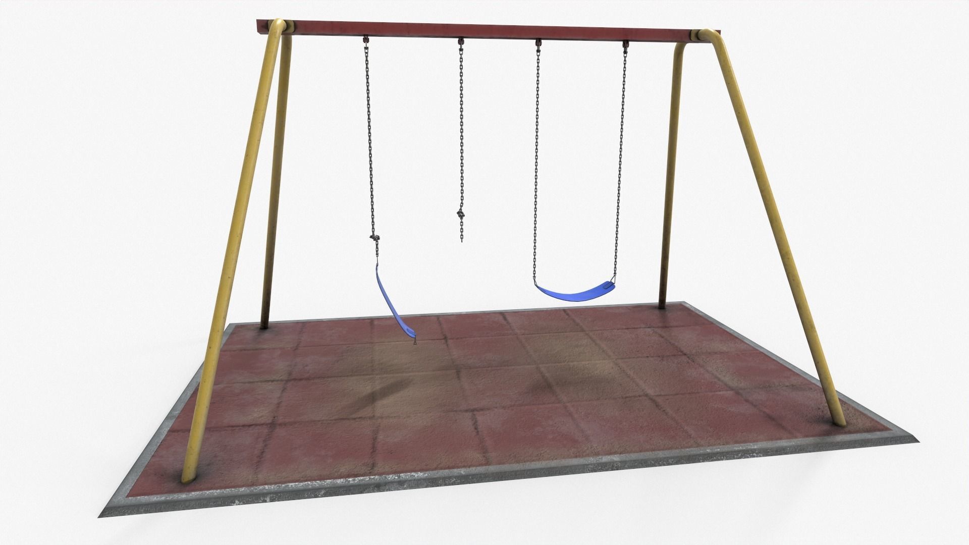 Swing Set Low-poly 3D model_2