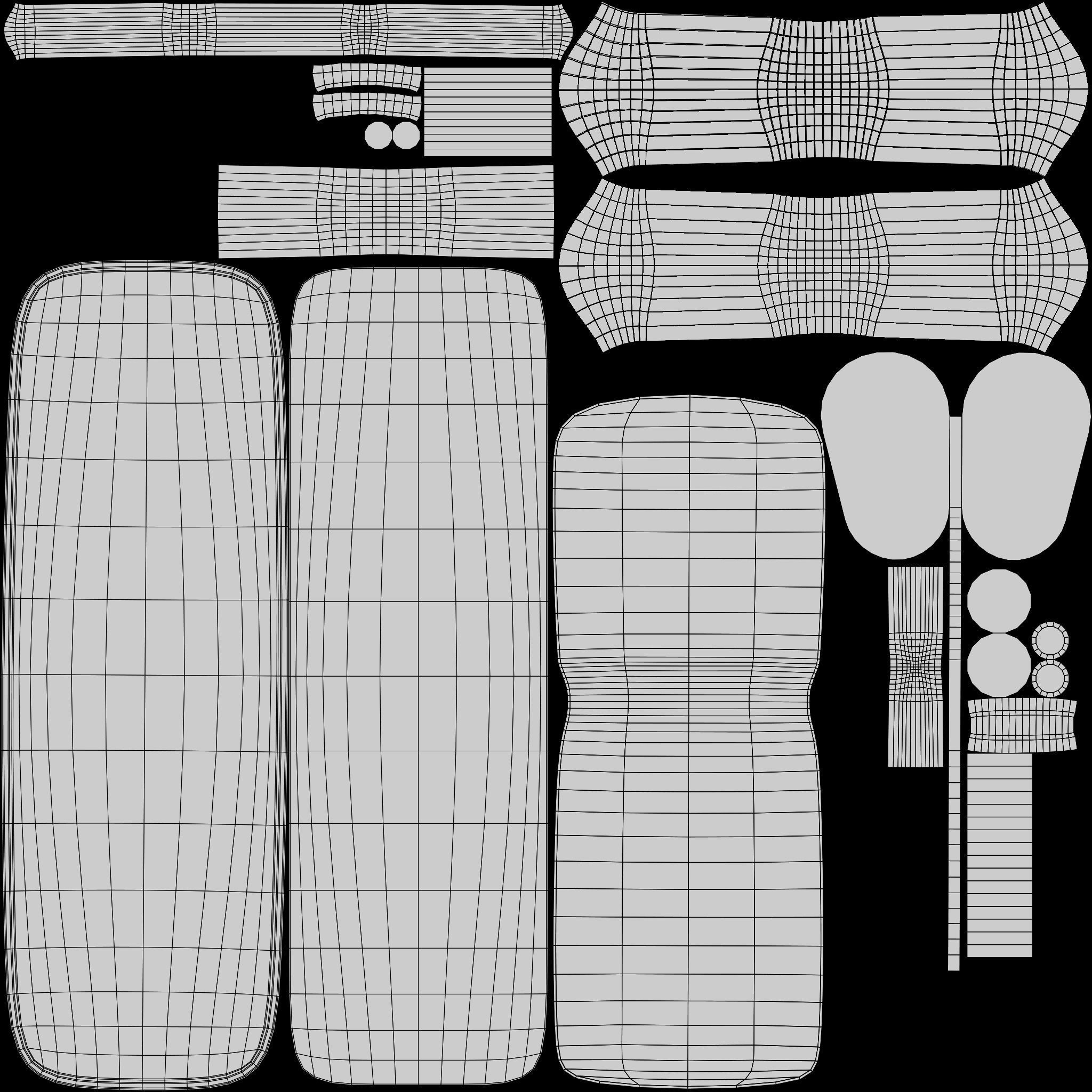 Swing Set Low-poly 3D model_12