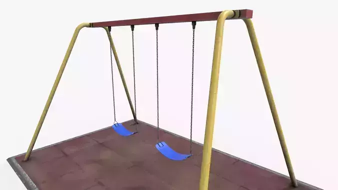 Swing Set Low-poly 3D model