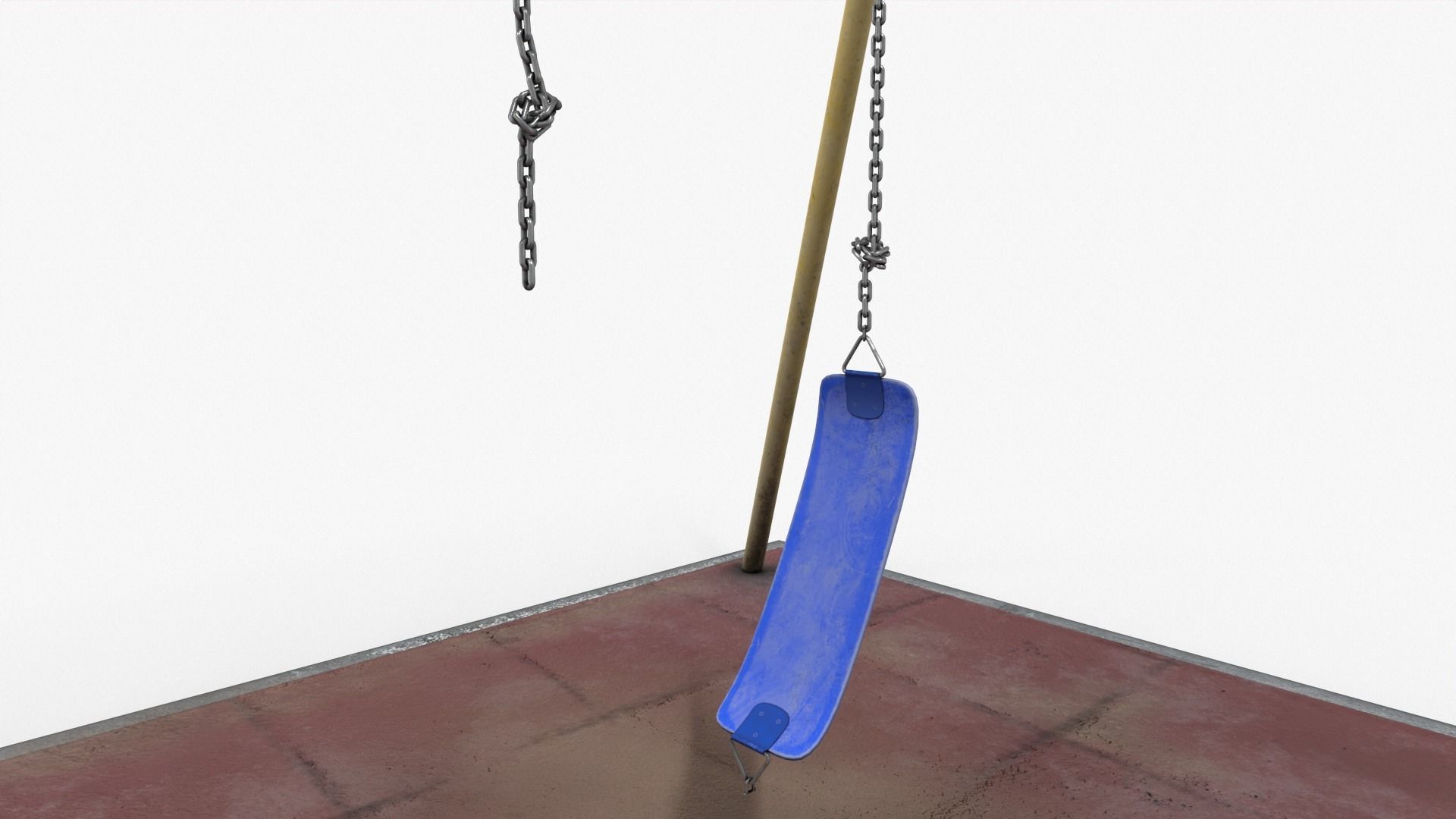 Swing Set Low-poly 3D model_4