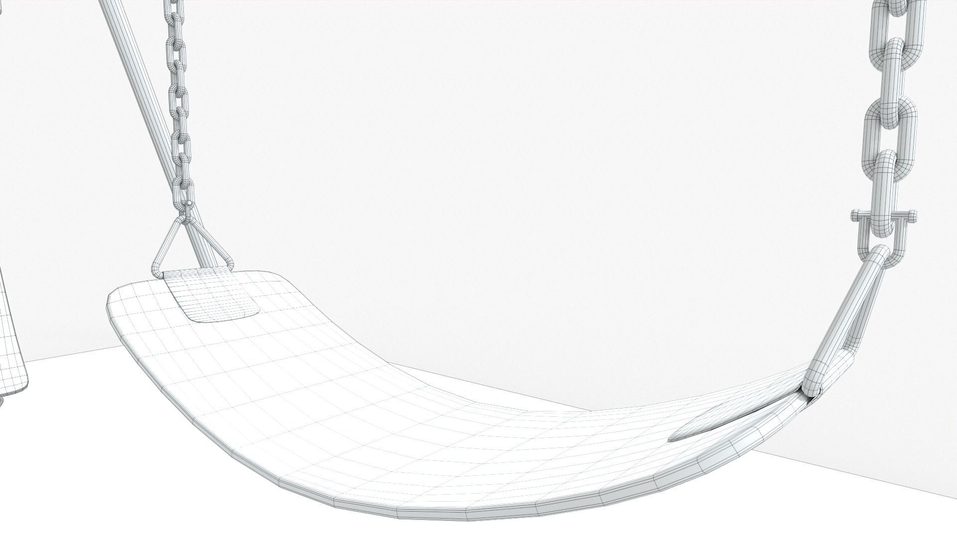 Swing Set Low-poly 3D model_10