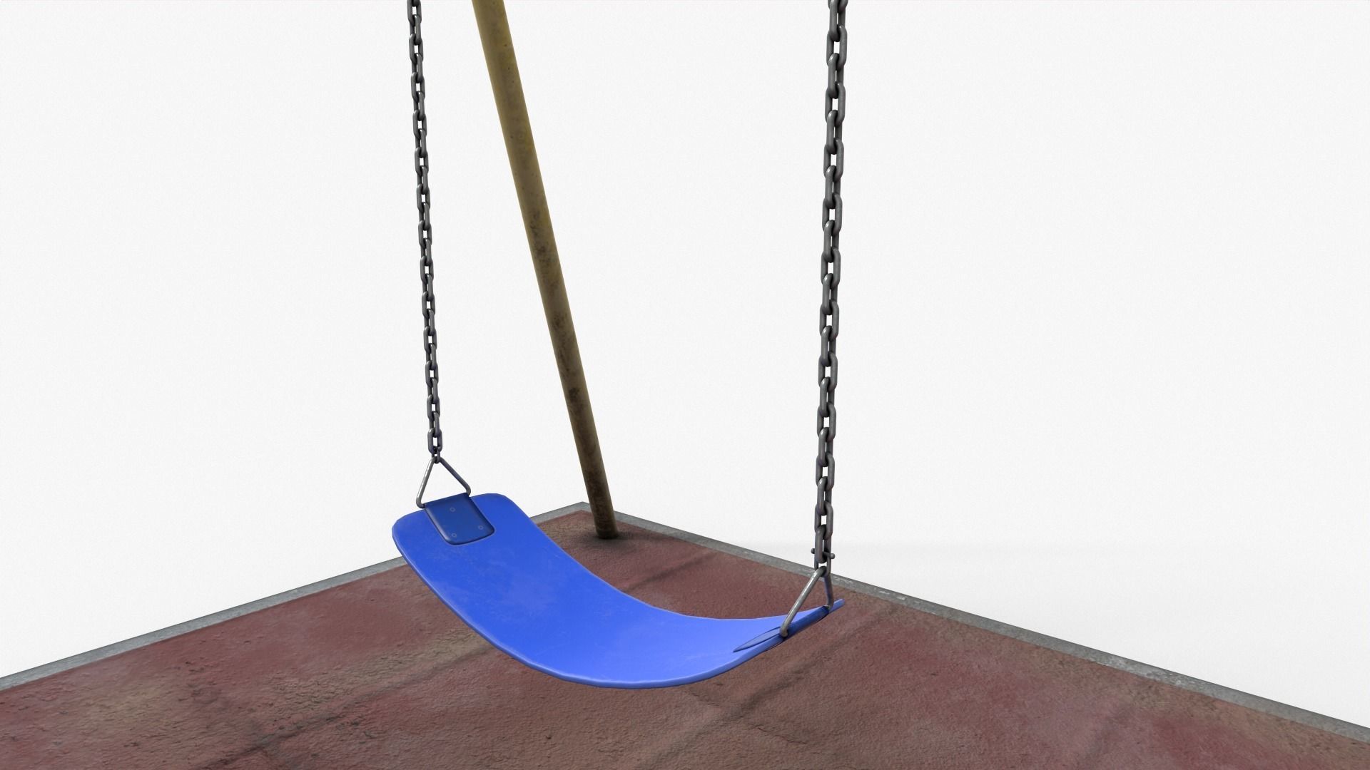Swing Set Low-poly 3D model_5