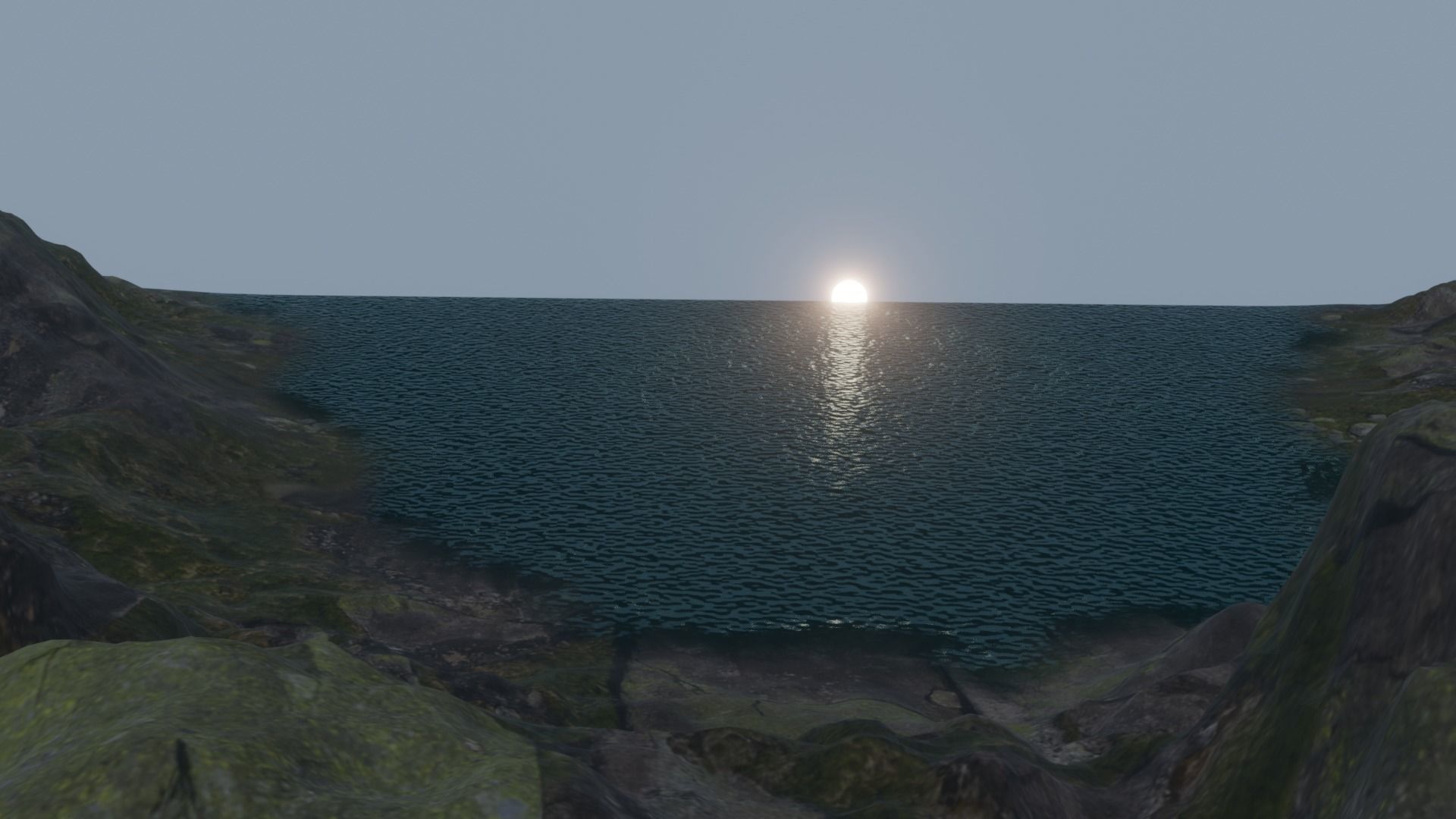 Island 3d model lake in mountains 3D model_2