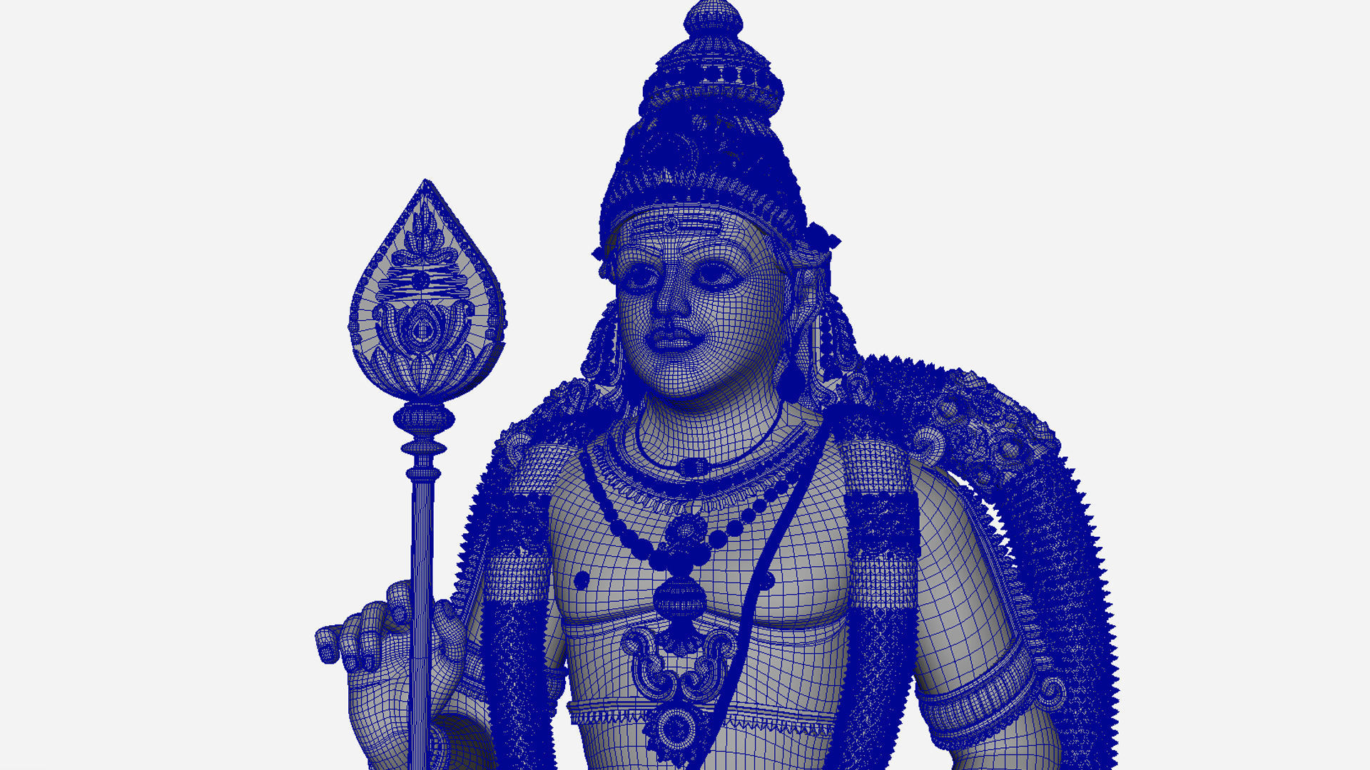 Lord Murugan Statue 3D model_7